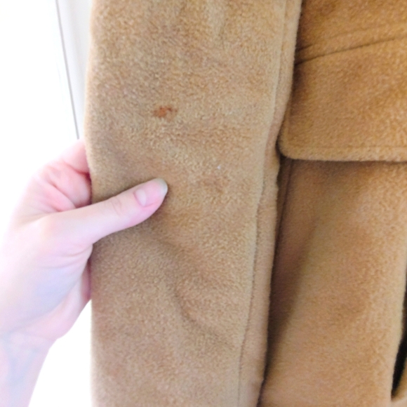 Used Kenneth Cole Camel Dress Coat sz 4 - Picture 9 of 11